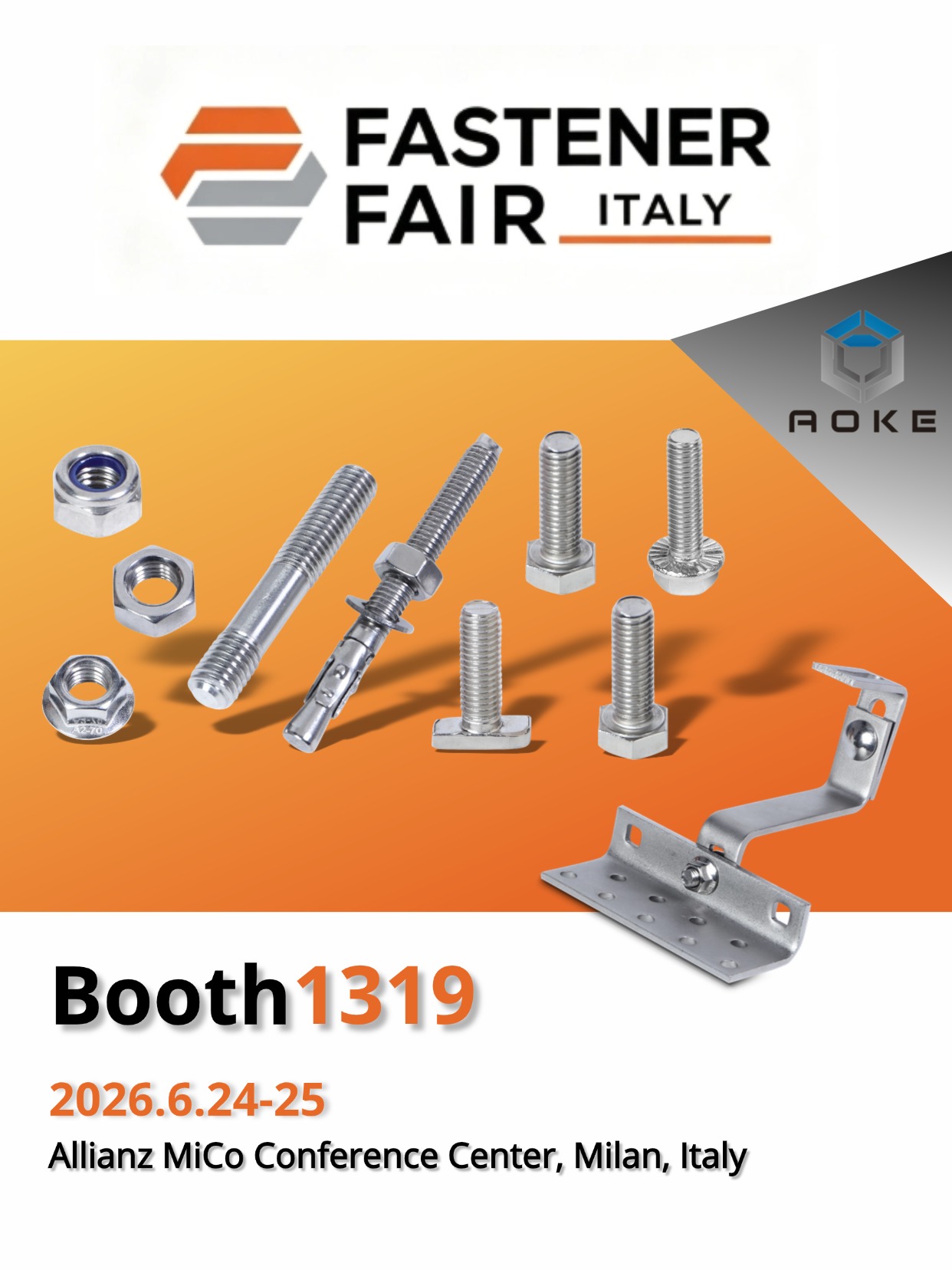 Meet Jiaxing AOKE at Fastener Fair Italy 2026